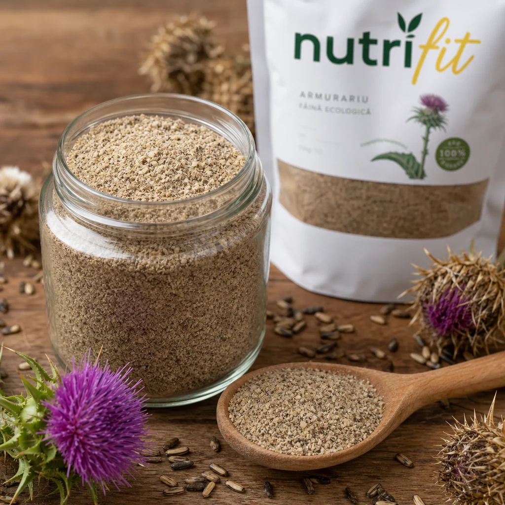 Făină de armurariu NutriFit în borcan cu semințe